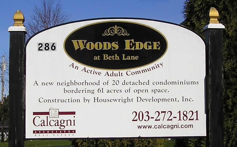 Woods Edge Condo Sign Wolcott Land Conservation Trust